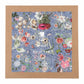(Blau) Einstecktuch Blumenmuster in Geschenkverpackung