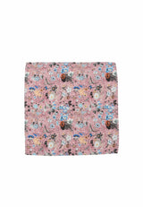 (Rot) Einstecktuch Herren floral 28x28 cm – Gesamtansicht