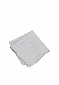 (Silber) Einstecktuch Herren Mikromuster Seide – Pochette gefaltet