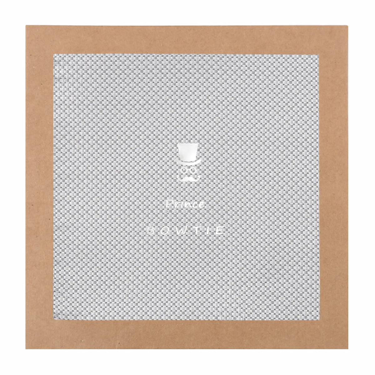 (Silber) Einstecktuch Mikromuster in Geschenkverpackung – Prince Bowtie