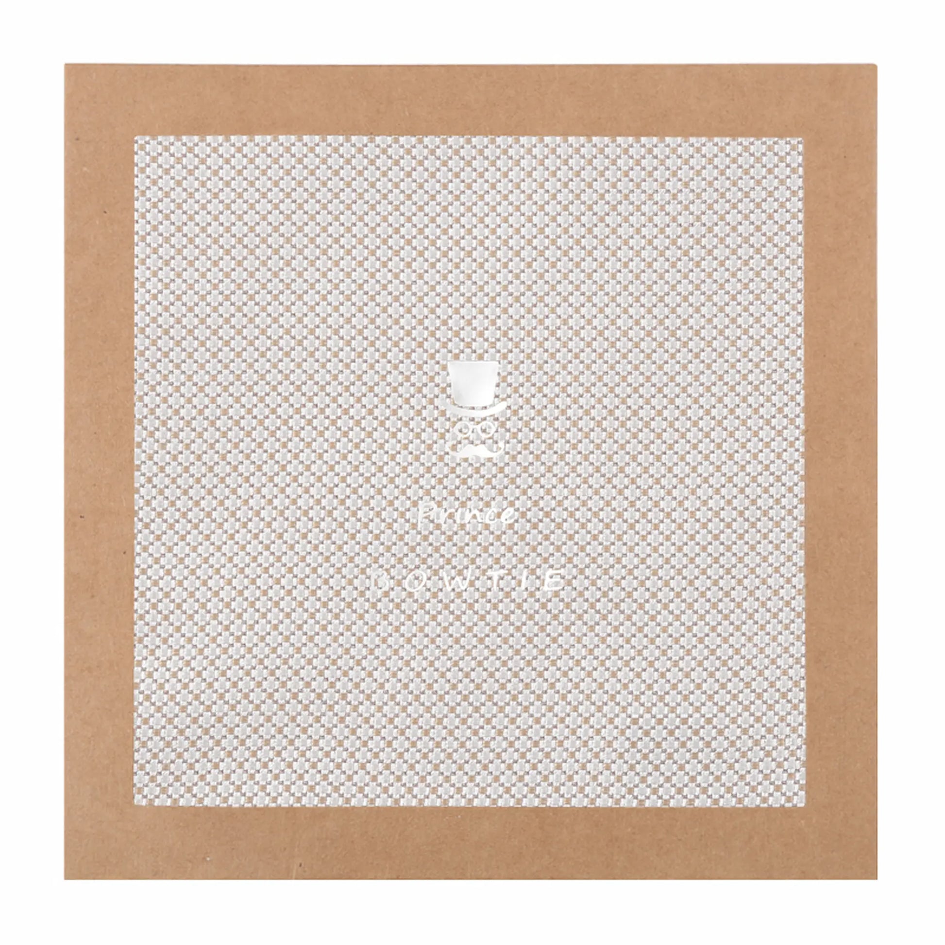 (Beige) Einstecktuch Mikromuster in Geschenkverpackung – Prince Bowtie