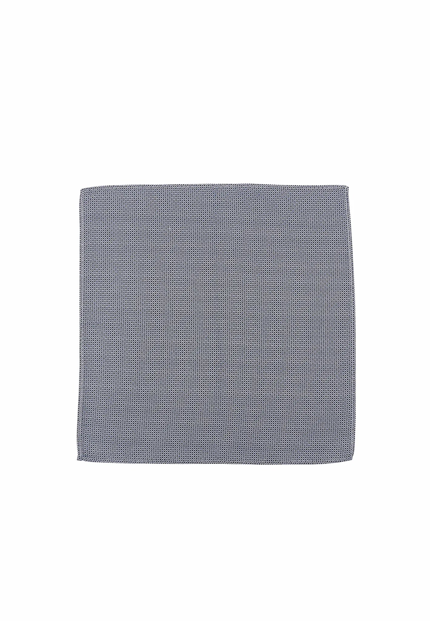 (Dunkelblau) Einstecktuch Herren Seide 28x28 cm – Gesamtansicht