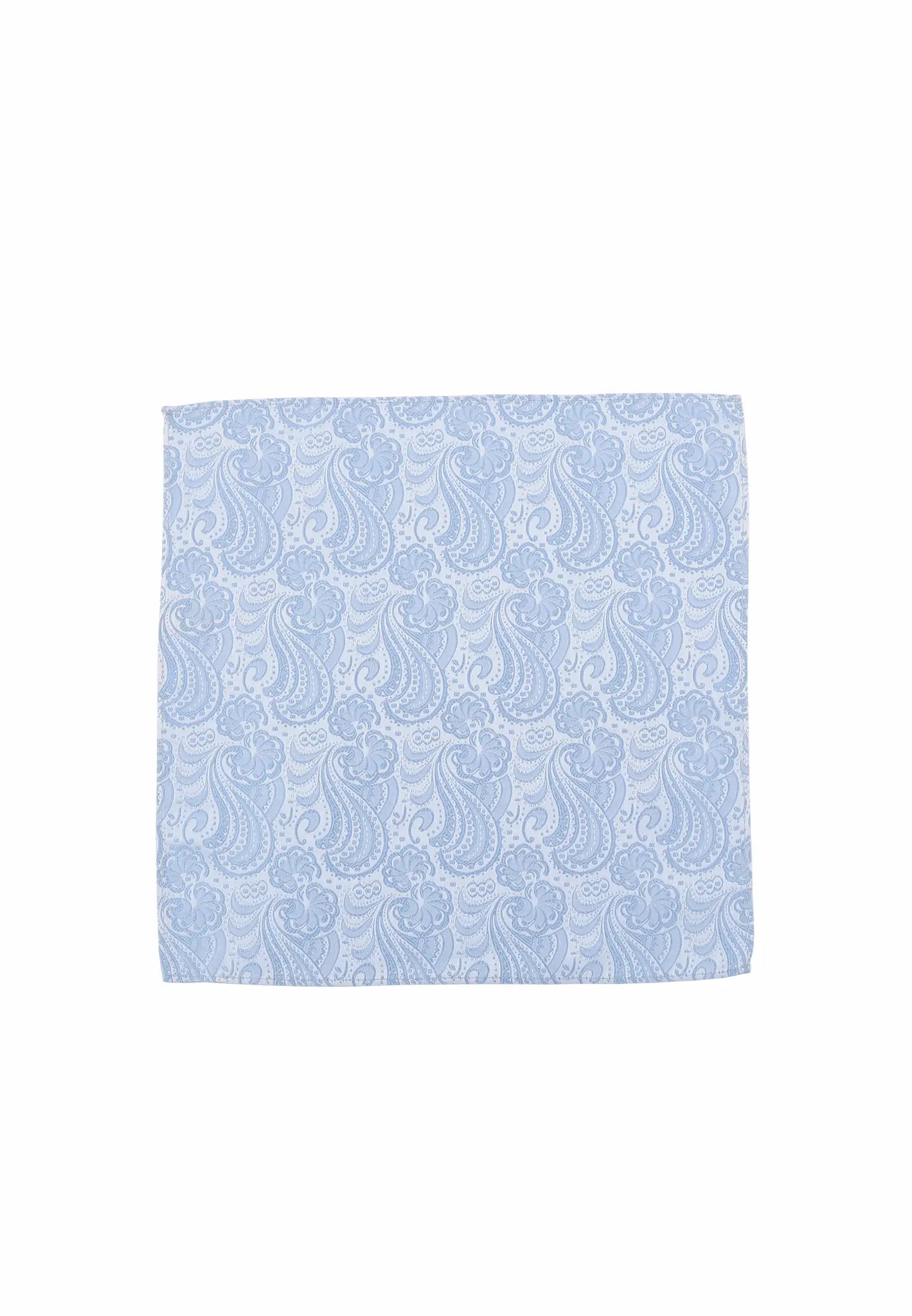 (Hellblau) Einstecktuch Herren Seide 28x28 cm – Gesamtansicht