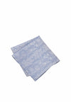 (Hellblau) Einstecktuch Herren Paisley Seide – diagonal gefaltet