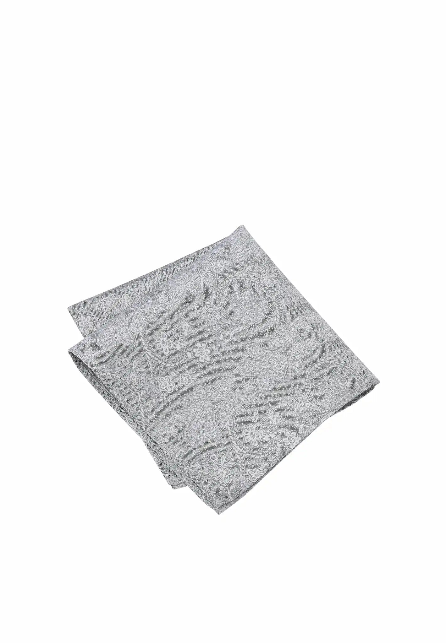 (Mint) Einstecktuch Herren Paisley Seide – diagonal gefaltet