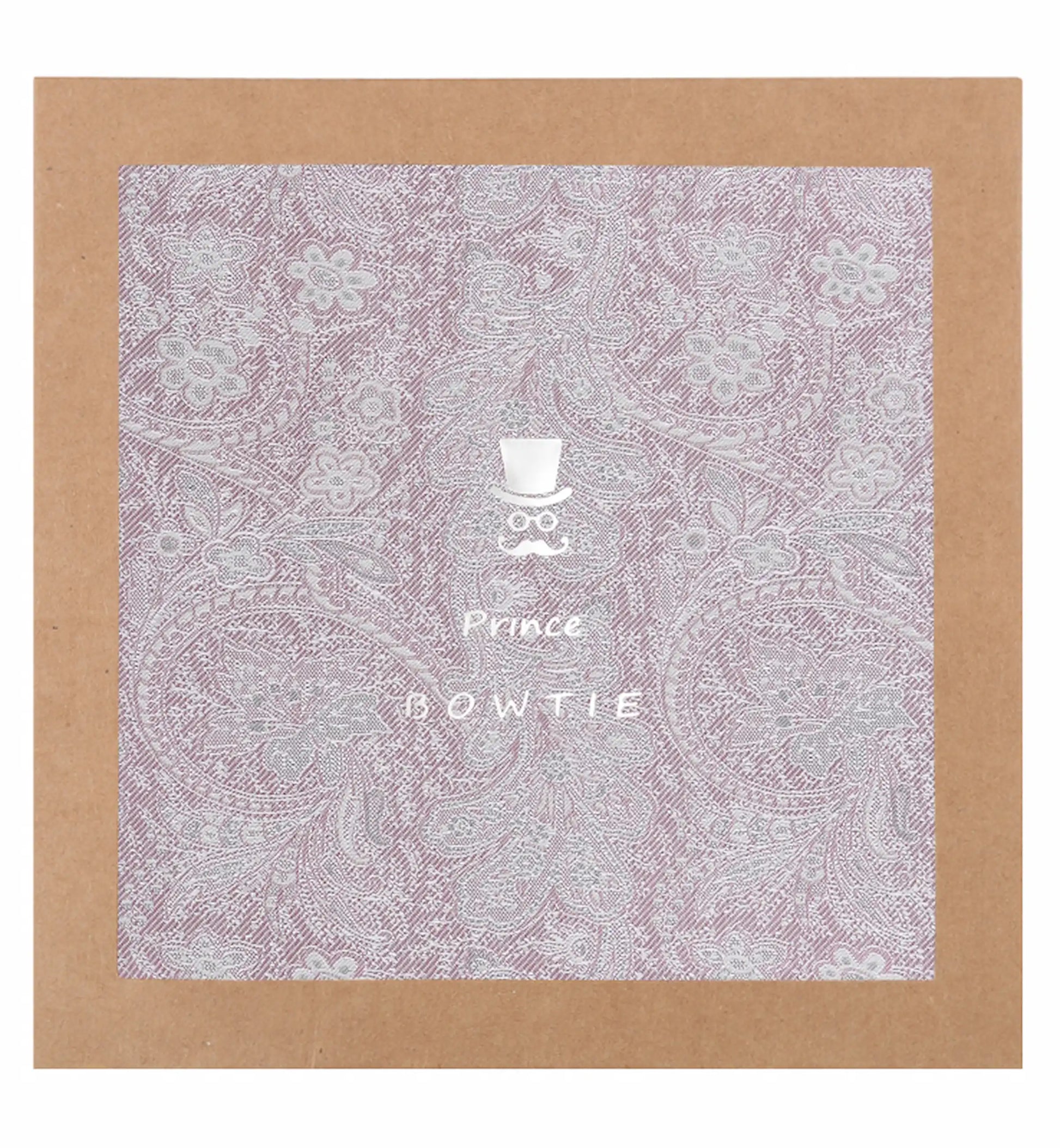 (Rosa) Einstecktuch Paisley Seide in Geschenkverpackung – Prince Bowtie