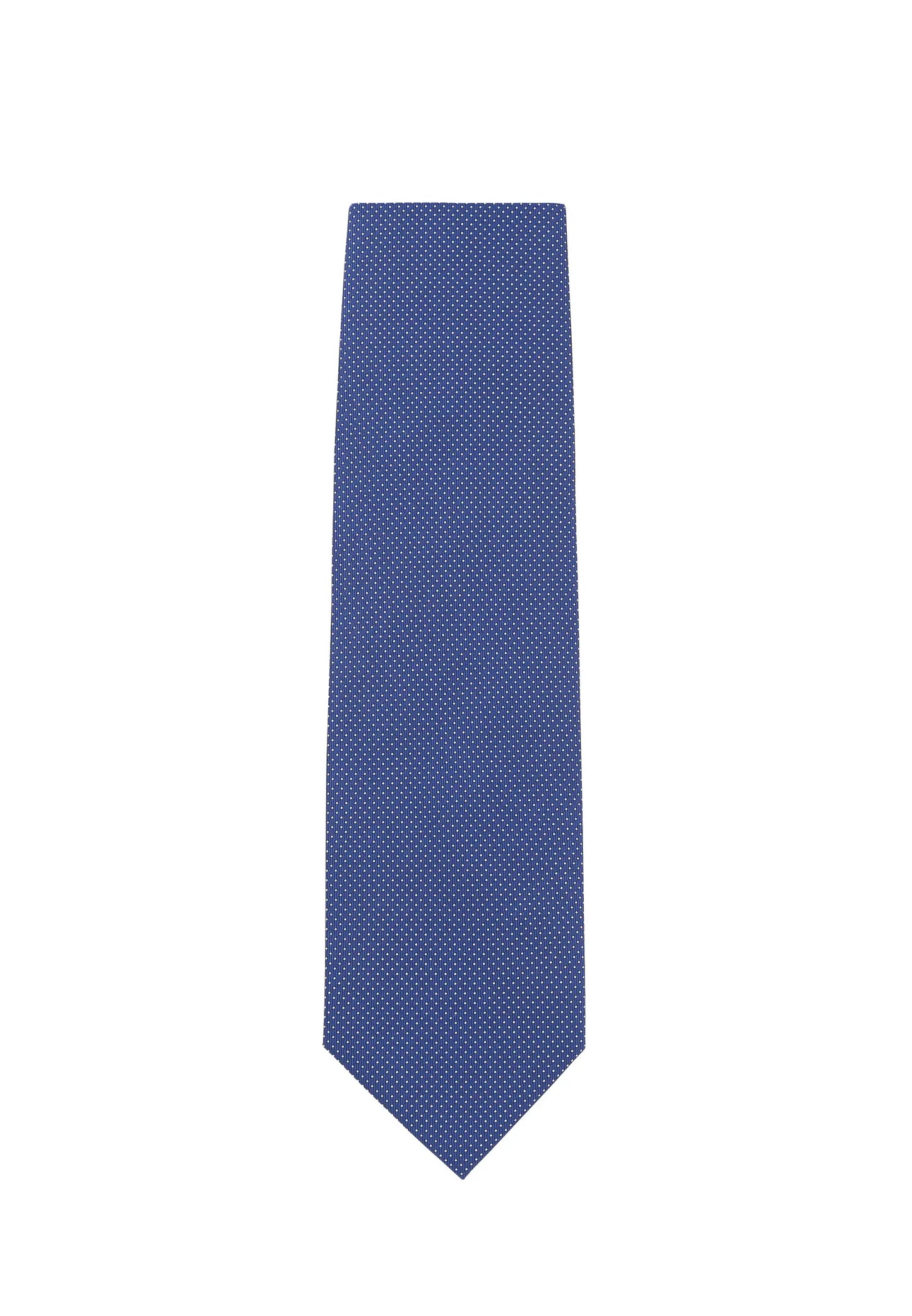 (Jeansblau) Seidenkrawatte Picoté 8cm Überlänge 170cm flach