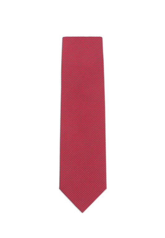 (Hellrot) Seidenkrawatte Picoté 8cm Überlänge 170cm flach