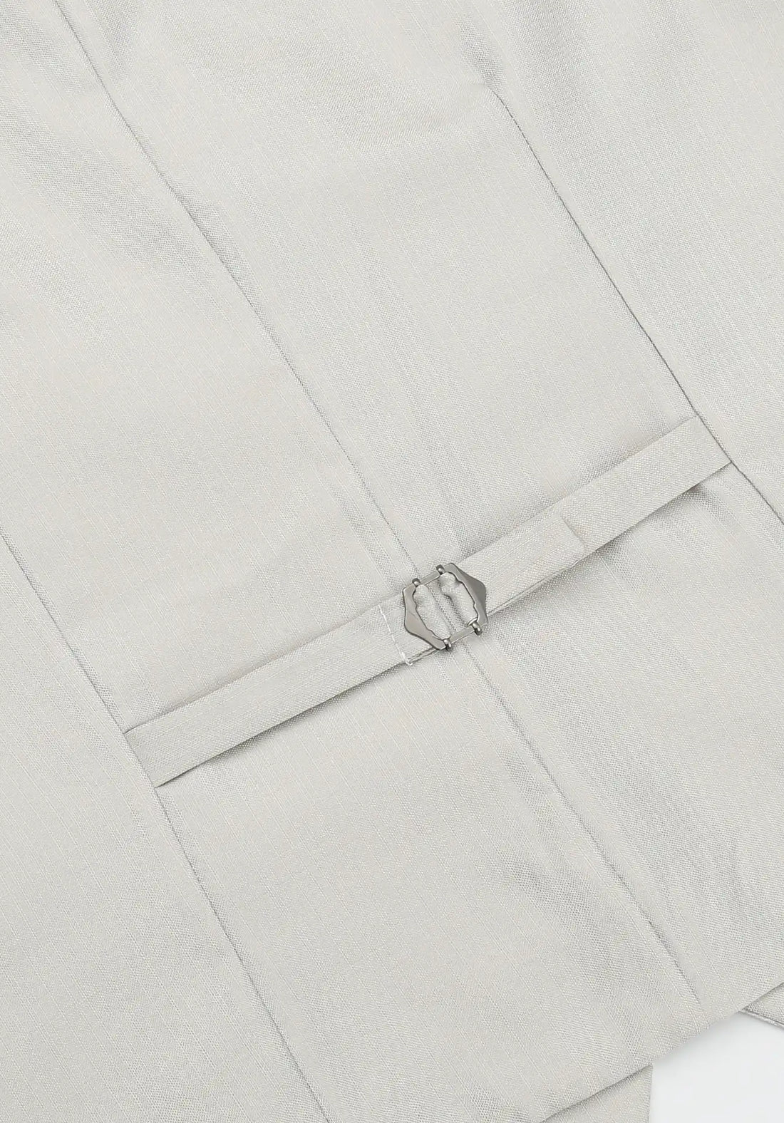 (Champagner) Hochzeitsweste Herren – Rückseite mit verstellbarem Riegel und Metallschnalle