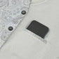 (Blau) Hochzeitsweste Paisley – Detailansicht Innentasche mit Handy