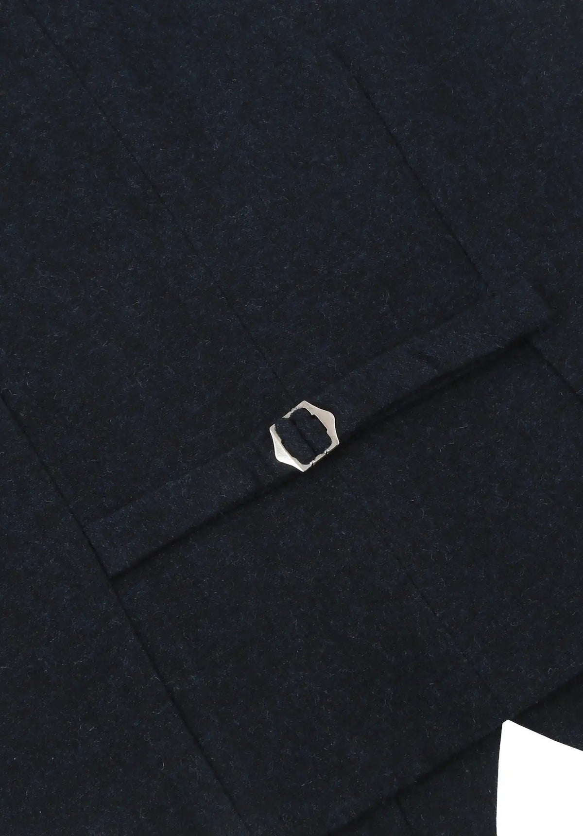 (Dunkelblau) Weste Tweed – Rückansicht mit verstellbarem Riegel