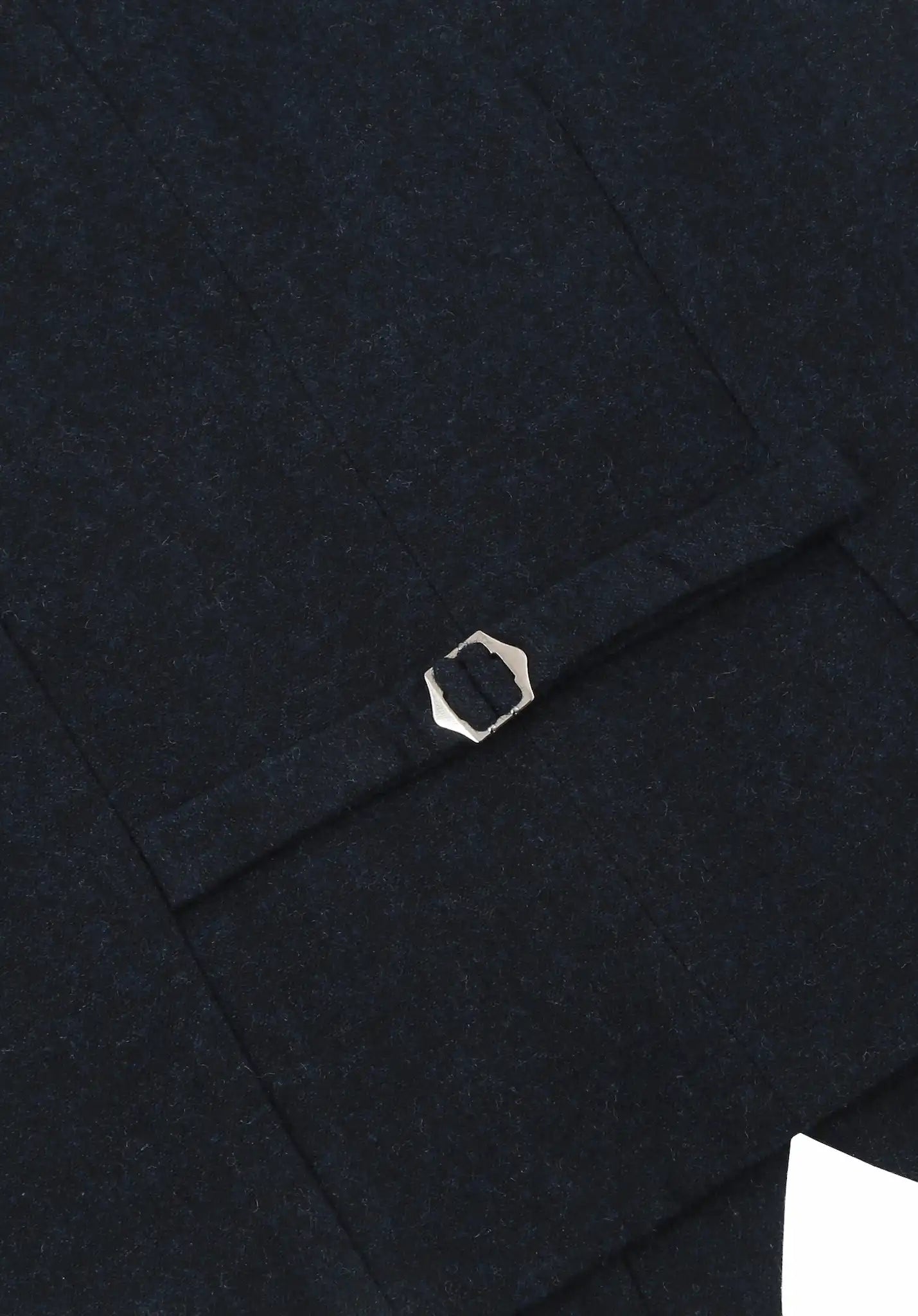 (Dunkelblau) Weste Tweed – Rückansicht mit verstellbarem Riegel