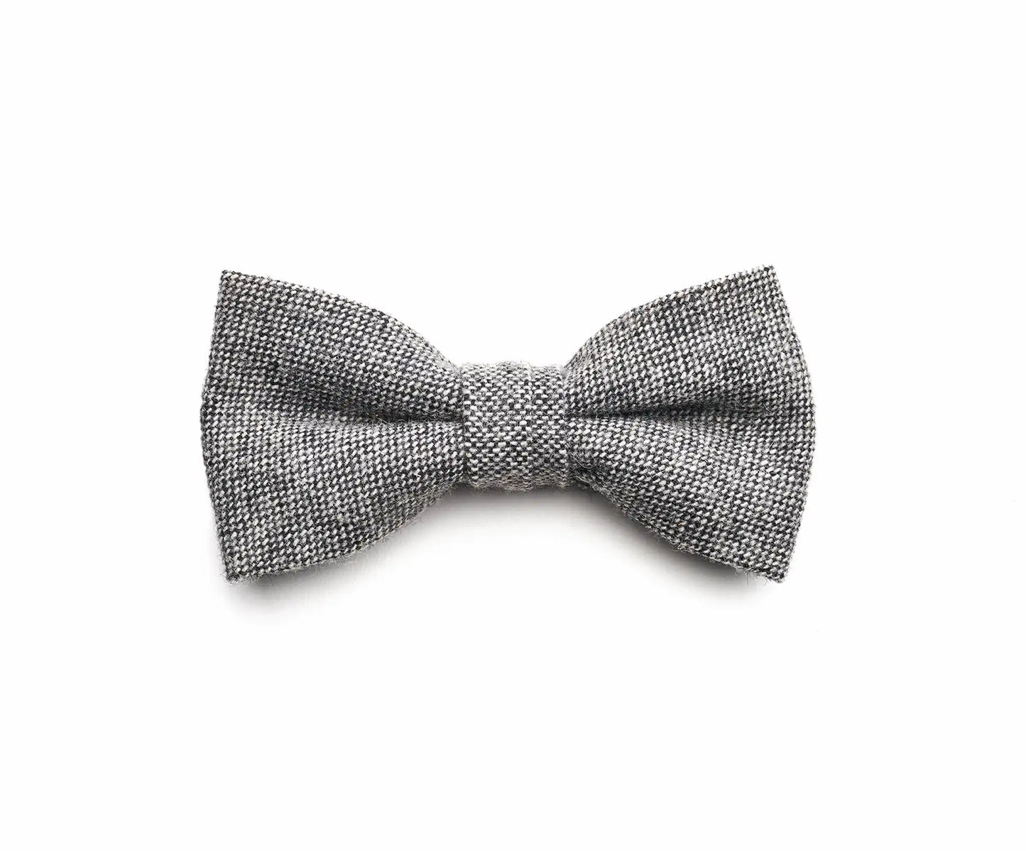 (Grau) Fliege Tweed Wolle – Detailansicht Draufsicht
