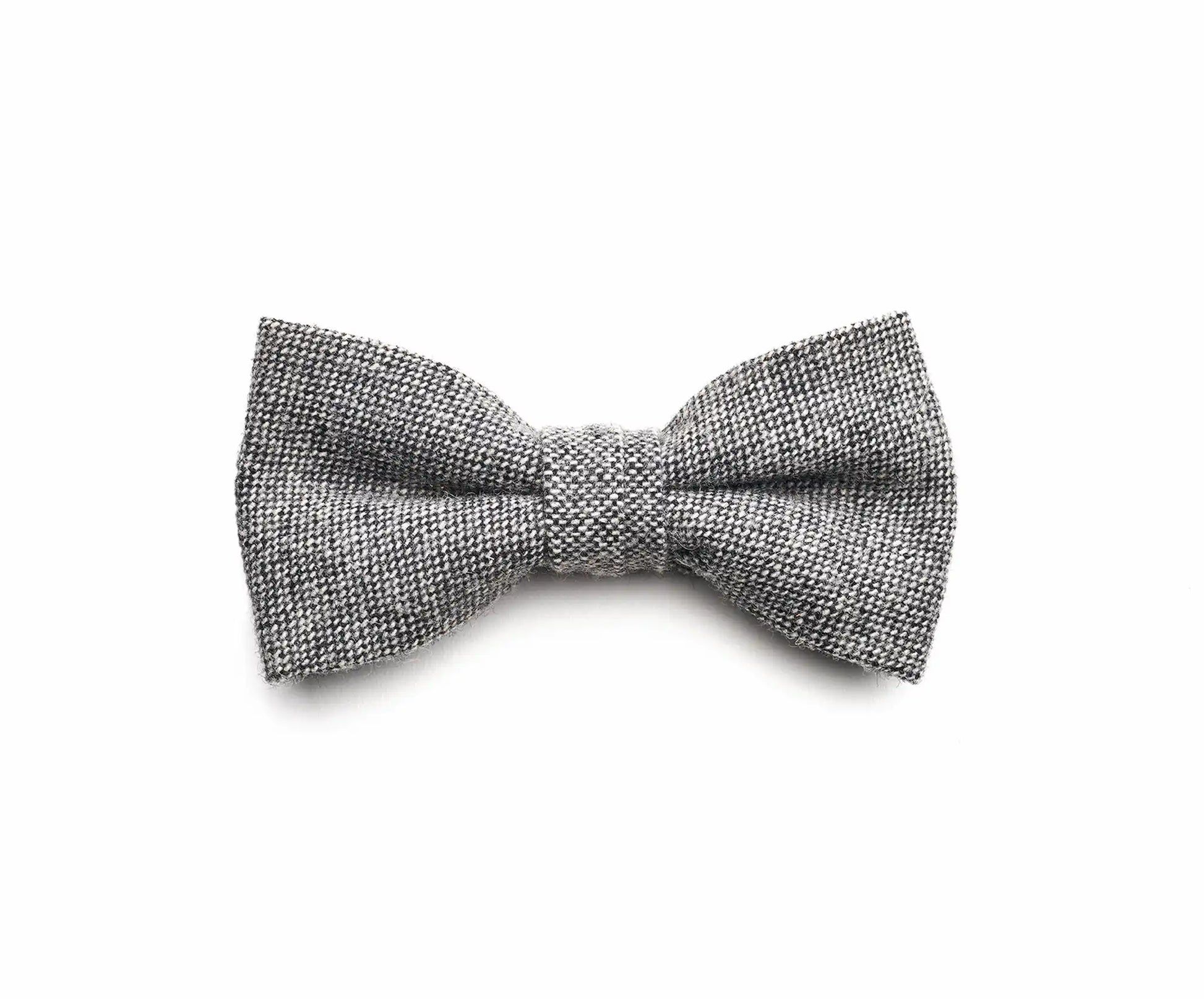 (Grau) Fliege Tweed Wolle – Detailansicht Draufsicht
