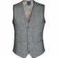 (Grau) Westen Set Tweed – Weste Frontalansicht mit floralem Innenfutter
