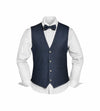 (Dunkelblau) Westen Set Herren Tweed mit Fliege – Outfit auf Mannequin mit weißem Hemd