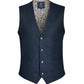 (Dunkelblau) Westen Set Tweed – Weste Frontalansicht mit floralem Innenfutter