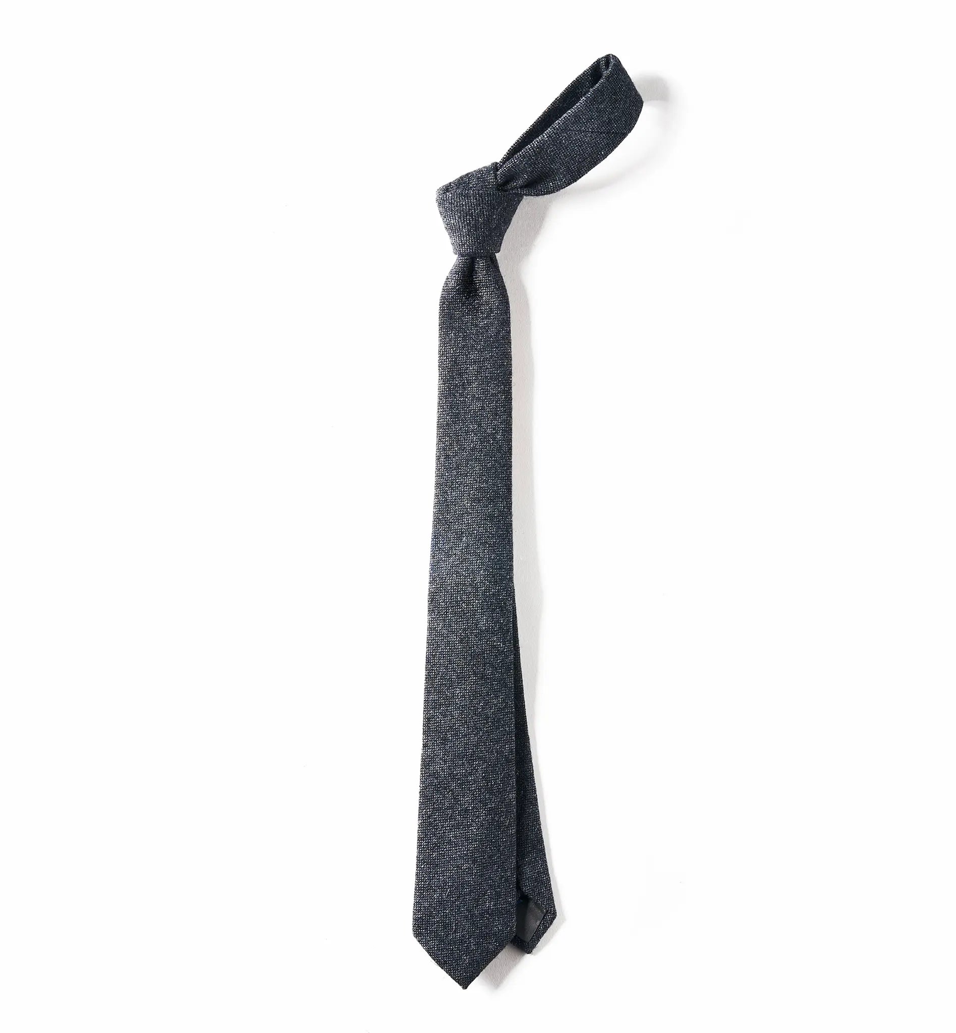(Anthrazit) Krawatte Herren Tweed Wolle – Detailansicht