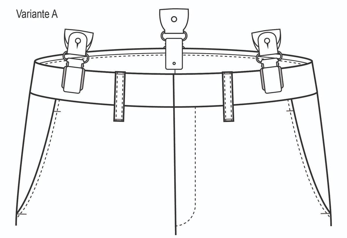 Hosenträger mit Clips befestigen