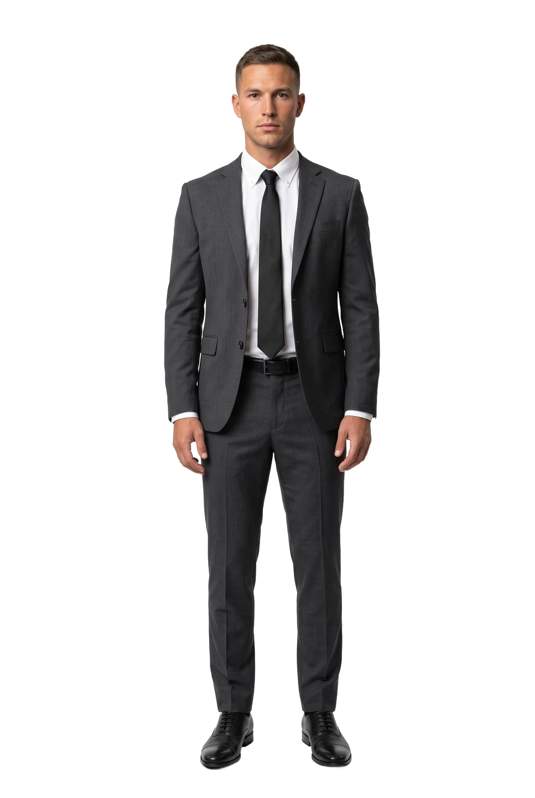 (Schwarz) seidenkrawatte herren uni schmal getragen ganzkörper look
